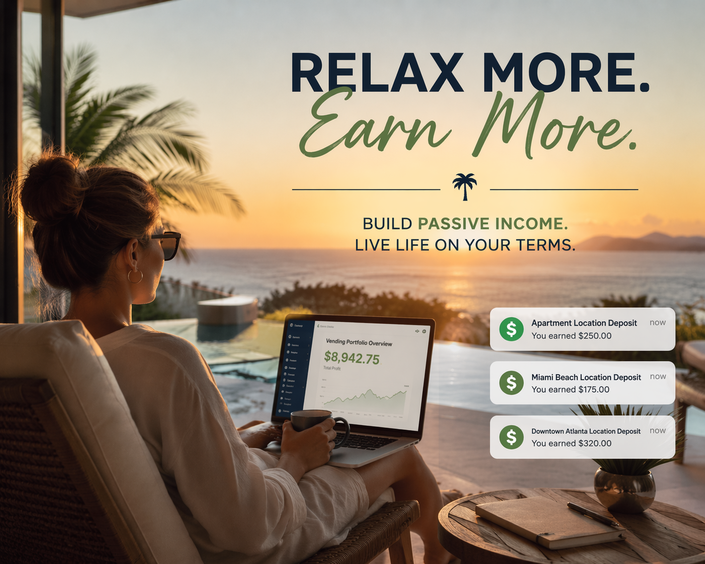 Relax and earn passive income lifestyle